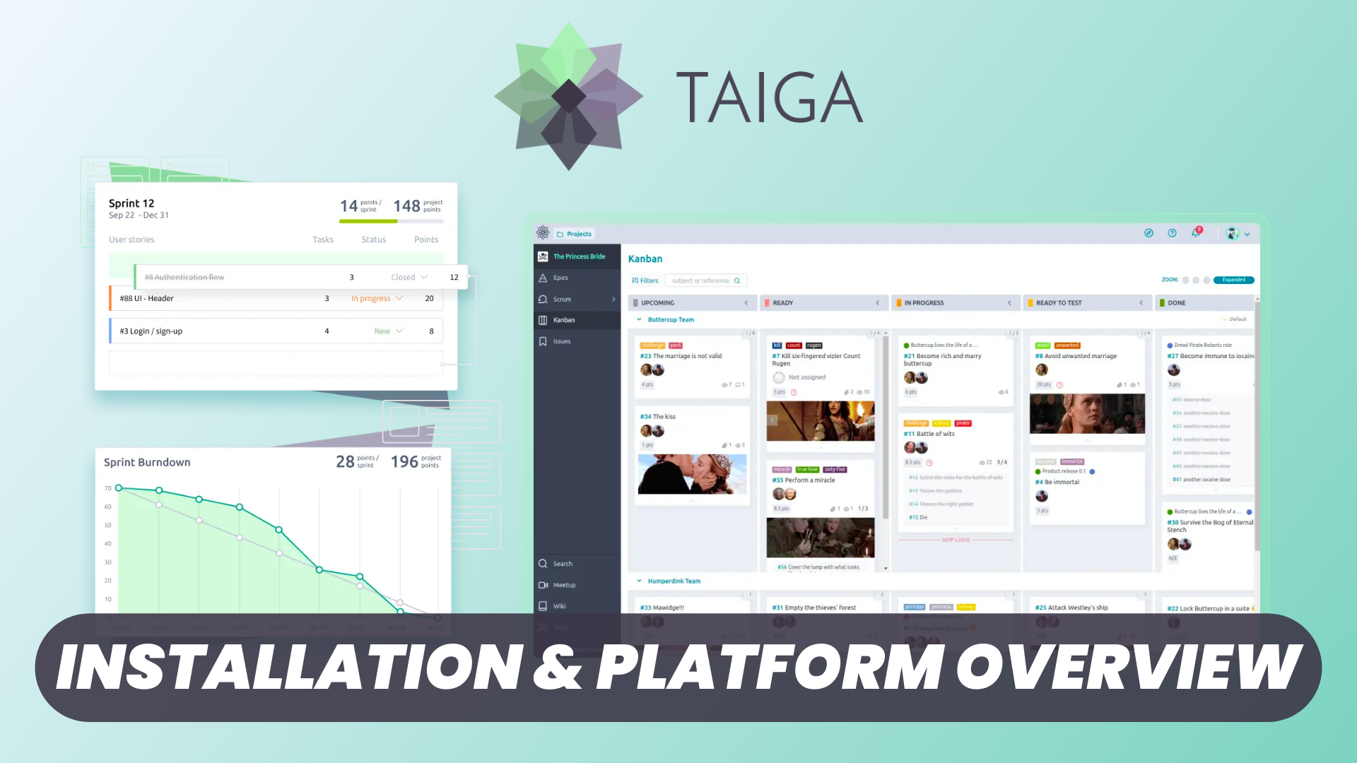 Taiga free open source agile project management