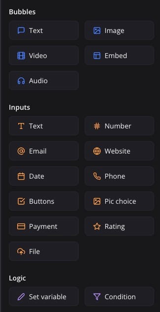 Bubbles and components that can be used