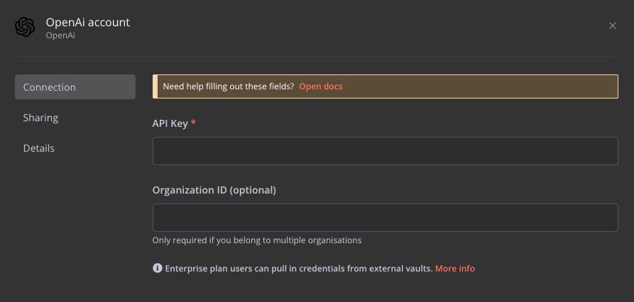 Setup OpenAI API key 