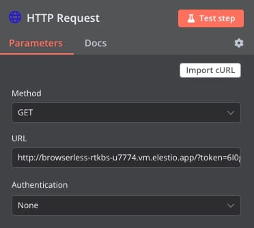 Configuring HTTP Request