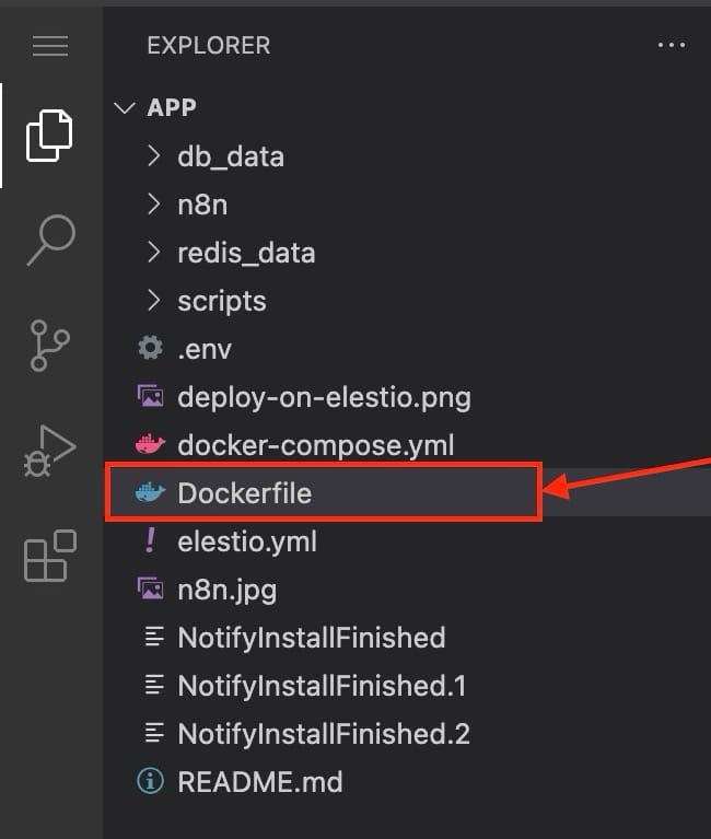 Dockerfile location