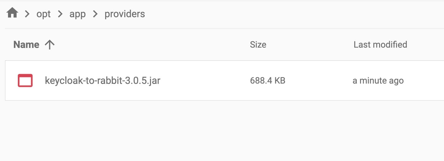 Jar file in providers folder