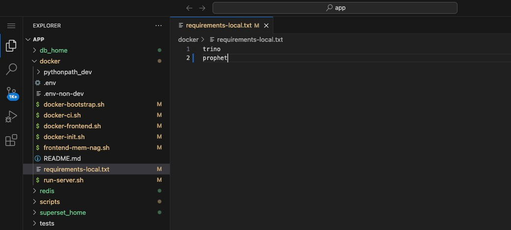 requirements file in vs code