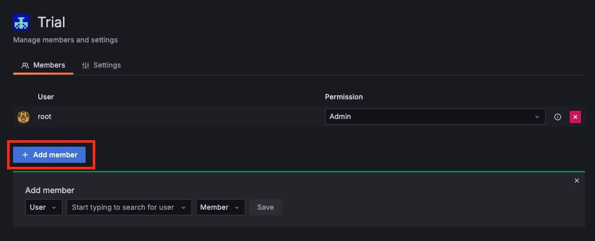 Assigning member to the teams with roles in grafana