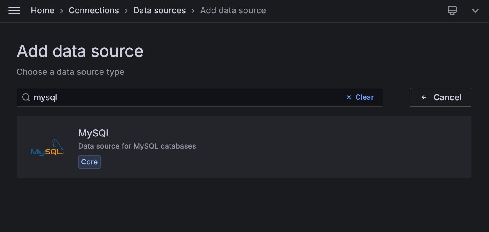 MySQL as data source in grafana