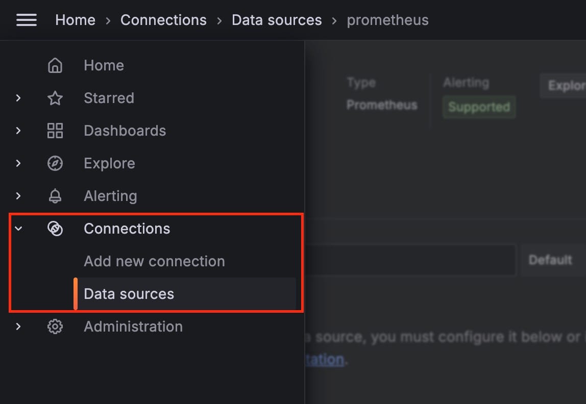 Connection option from side panel