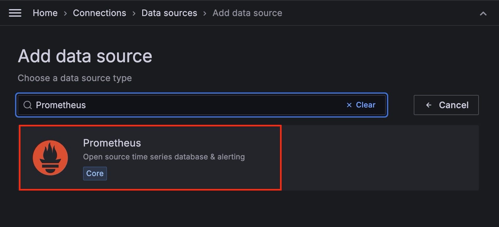 Prometheus as data source