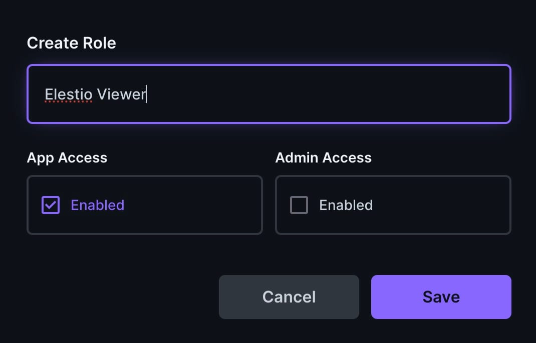 Creating role in directus