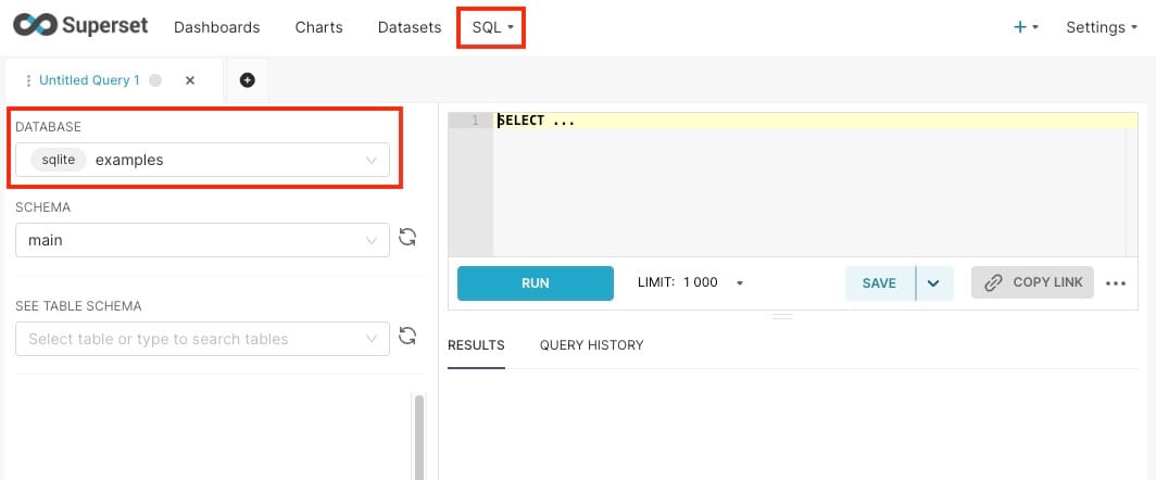 SQL Lab in Superset