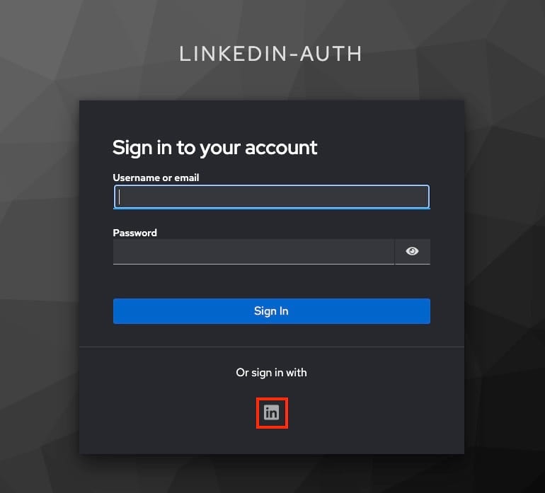 LinkedIn as signin in option on keycloak