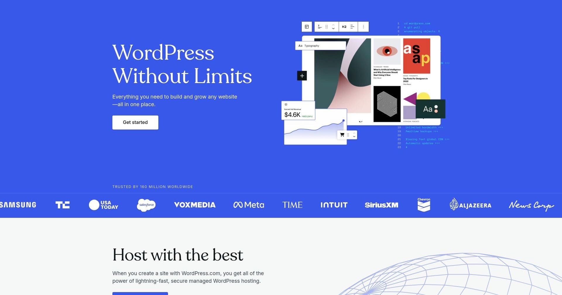 Wordpress landing page