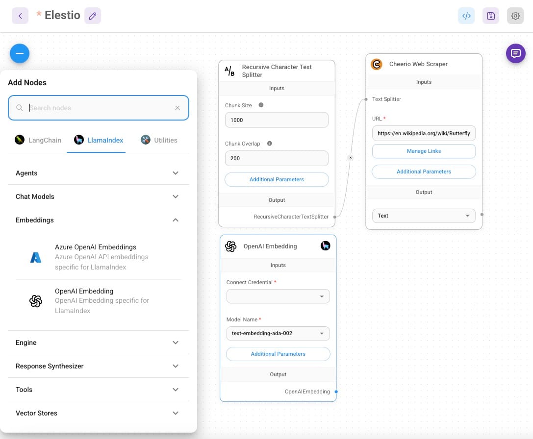 OpenAI Embedding Node in FlowiseAI