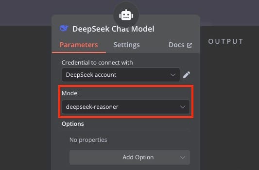 Changing the model to DeepSeek reasoner model