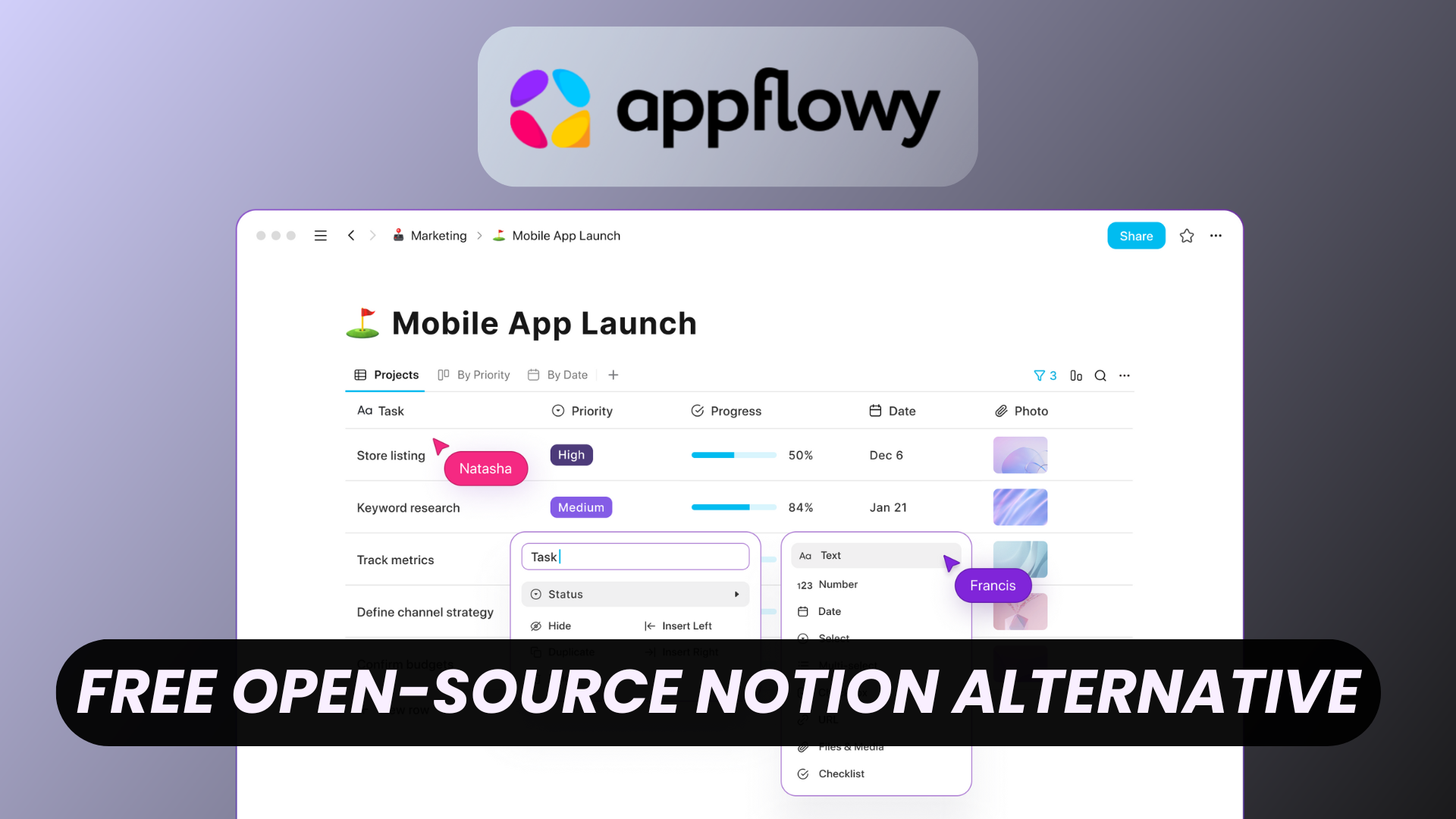 Appflowy: Free Open Source Collaborative Workspace