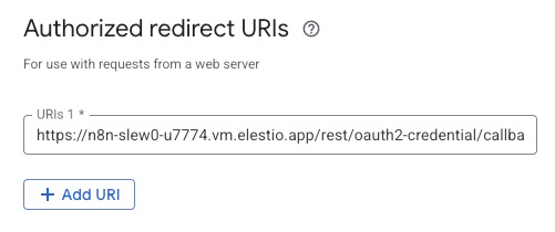 Redirect settings in Google Services