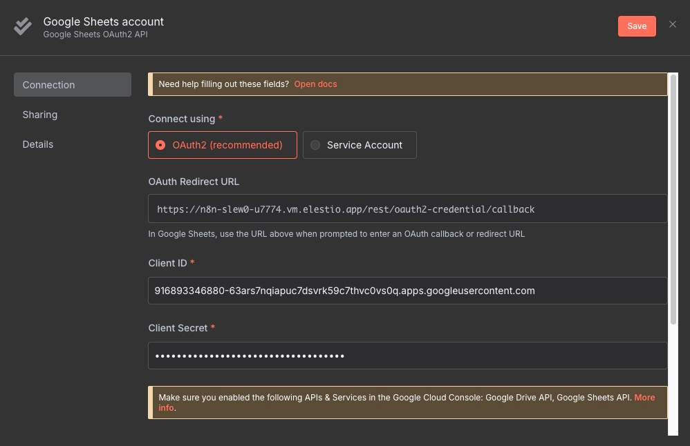 N8N Auth configuration in N8N