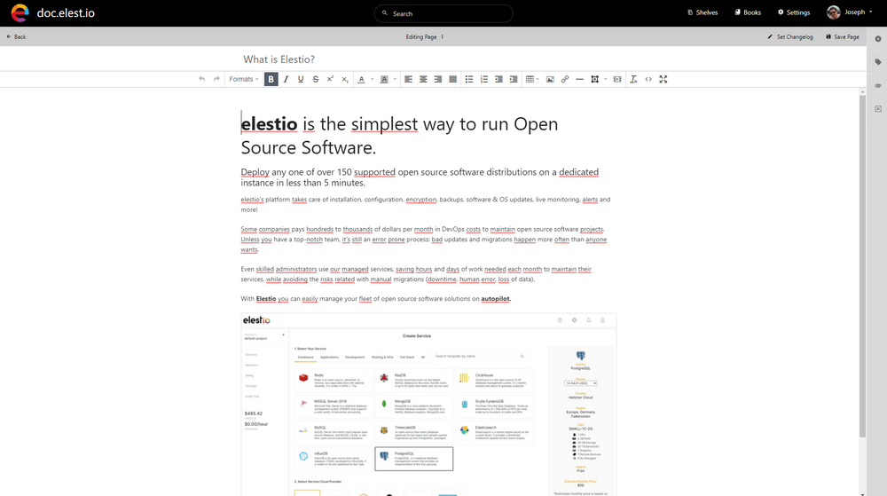 BookStack, create public or internal documentation easily