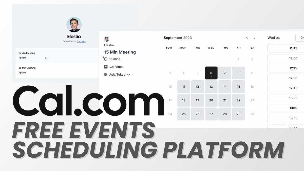 Discover Cal.com - The Open Source Alternative to Calendly