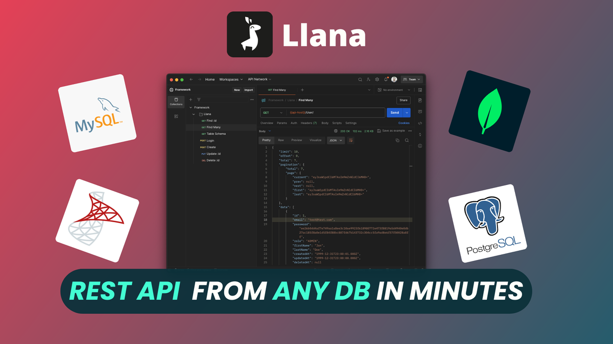no code api tutorial: creating a sql server api in... Llana: Free Open Source No-Code API Wrapper for SQL/NoSQL Databases