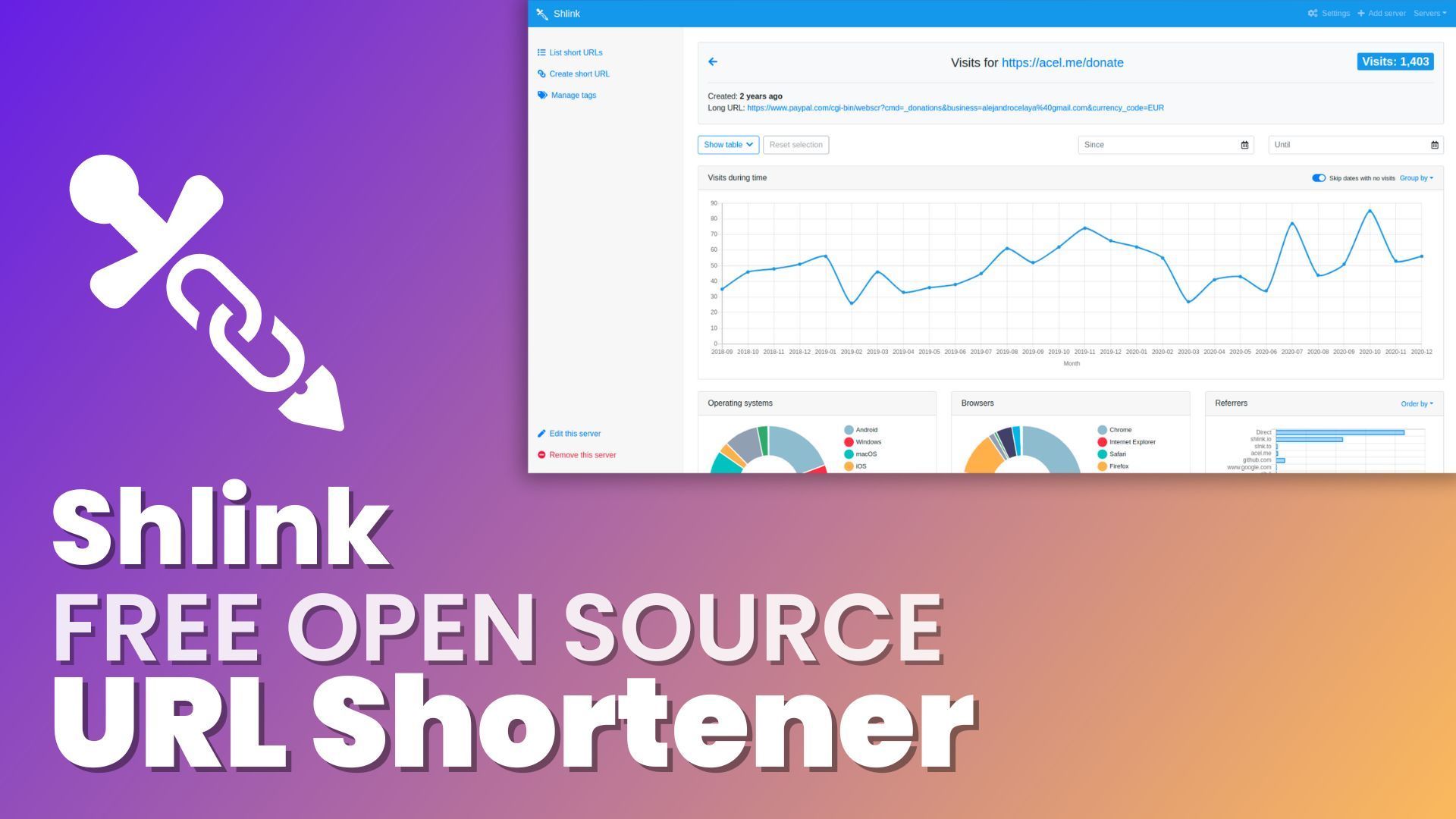 Shlink URL shortener with analytics