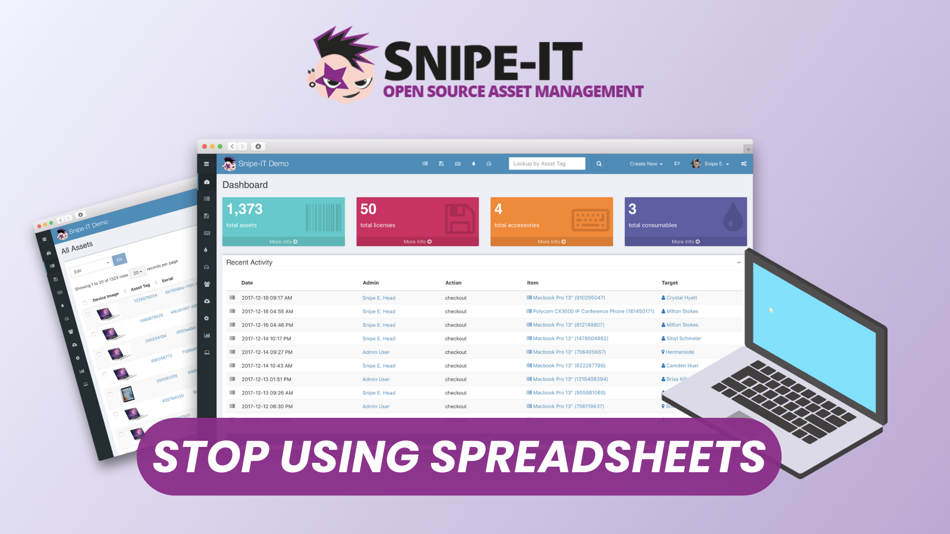 Snipe-IT: Free Open-source IT Asset Management Platform