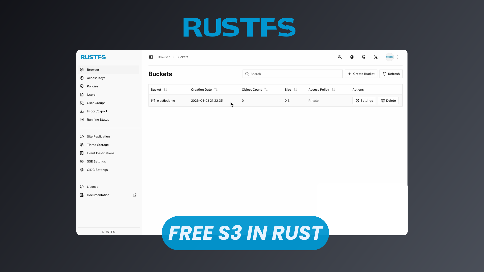 RustFS: Free Open-Source S3 Alternative Built in Rust