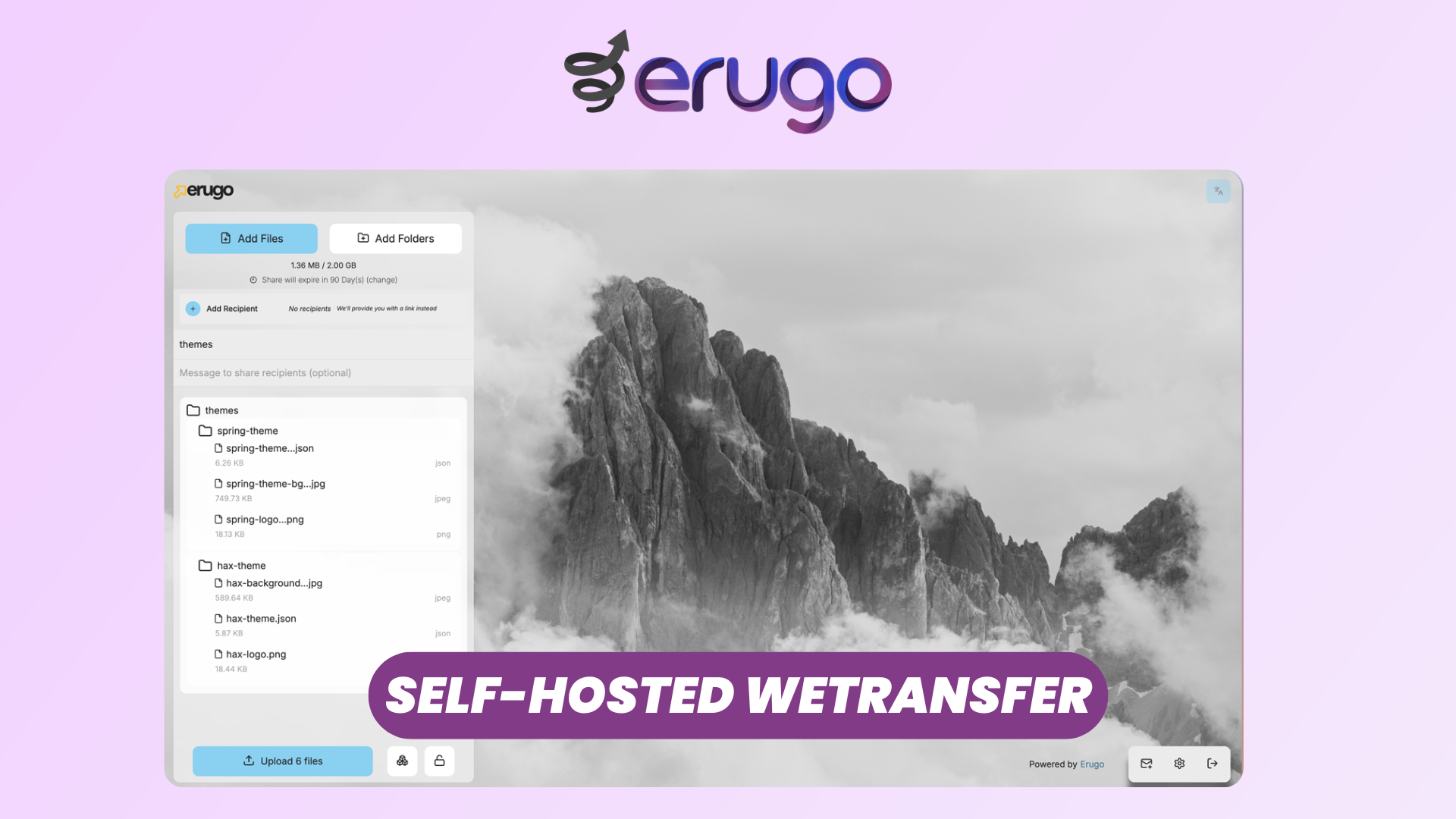 Erugo: Free Open Source File Sharing Platform