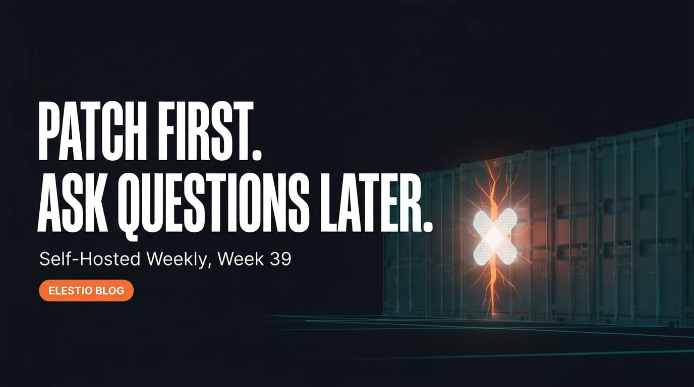Self-Hosted Weekly: Week 39, 2026. WordPress Exploited, Portainer CE Frozen, Ubuntu Escape