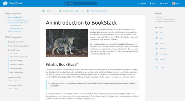 BookStack, create public or internal documentation easily