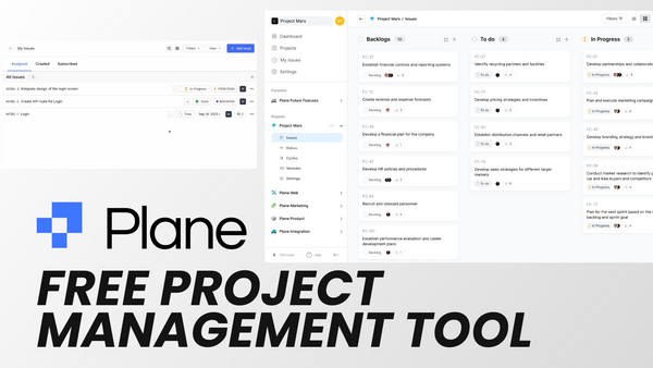 Project Management with Plane: A free Open Source alternative to Jira, Asana, and Trello