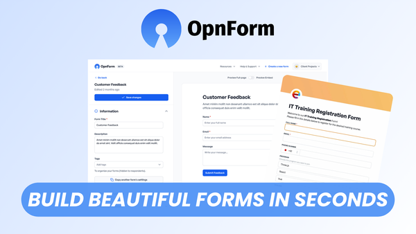 OpnForm: Free Open Source No-Code Form Builder