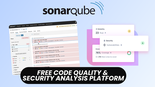 SonarQube: Free Open-source Code Security & Quality Gate Platform