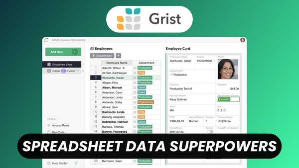 Grist: Free Open Source Spreadsheet Software