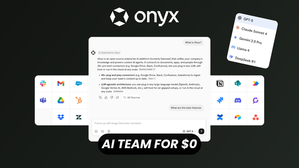 Onyx: Free Open Source AI Platform with Connectors, Agents & Knowledge Base