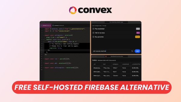 Convex: Free Open Source Backend (Database, Functions, Realtime)