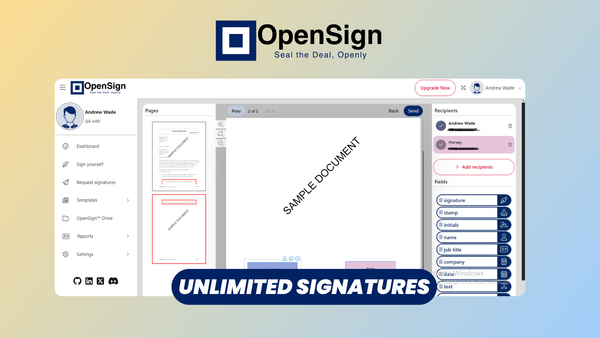OpenSign: Free Open Source Alternative to DocuSign