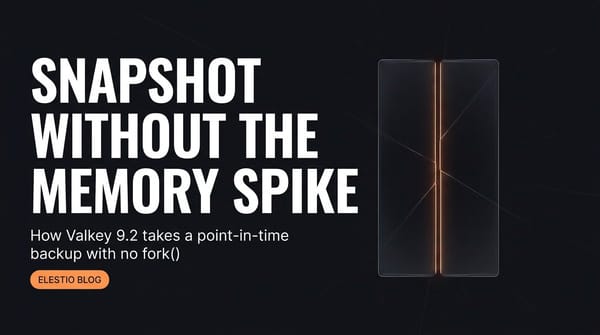 Valkey 9.2 Forkless Snapshots: BGSAVE Without fork()